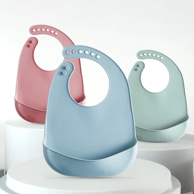 Baby Nursery Things - 1-3 Stück Baby-Lätzchen, verstellbar, wasserdicht, weiches,