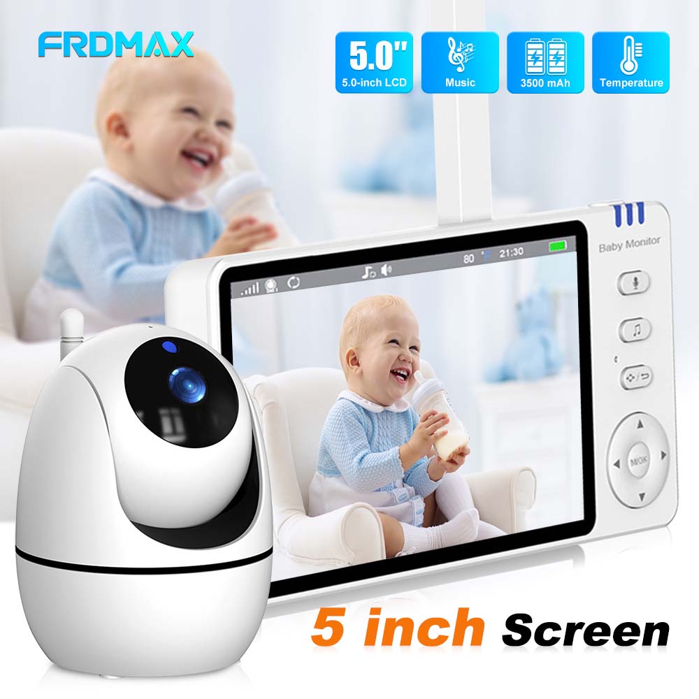 Baby Nursery Camera - 5-Zoll-Video-Babyphone, drahtloses Zwei-Wege-Audio für den Innenbereich,