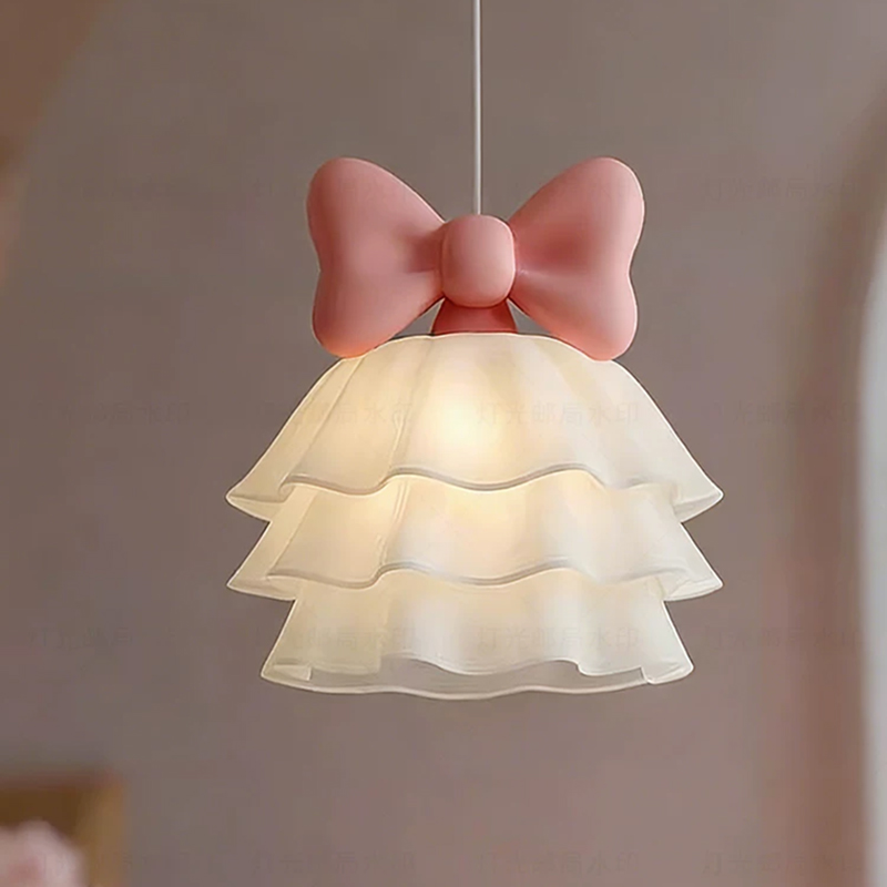 Baby Nursery Hot Air Balloon - Rosa Schleife Kinderzimmer-Kronleuchter Niedliche Mädchen-Schlafzimmer Nachttischlampen
