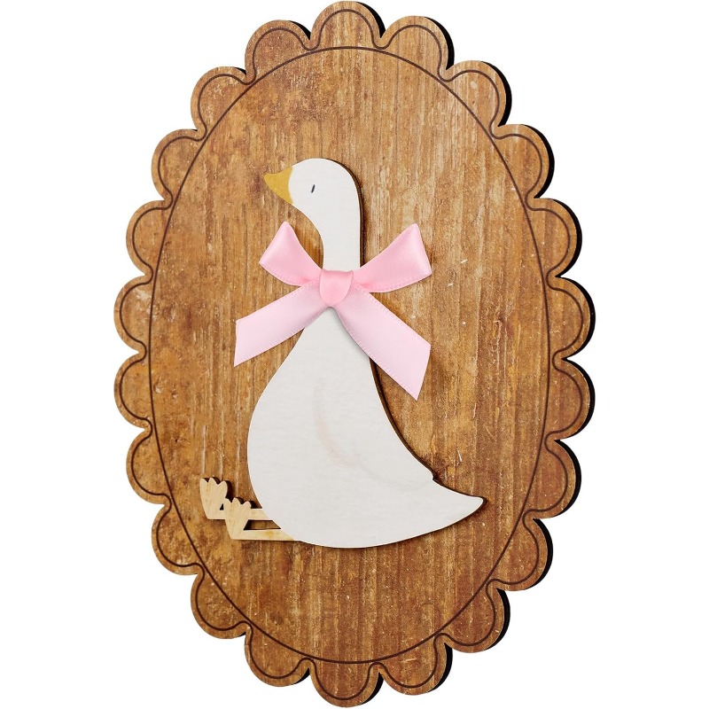 Baby Nursery Vintage Decor - Skurrile Vintage-Gänse-Wandkunst aus Holz – lustige