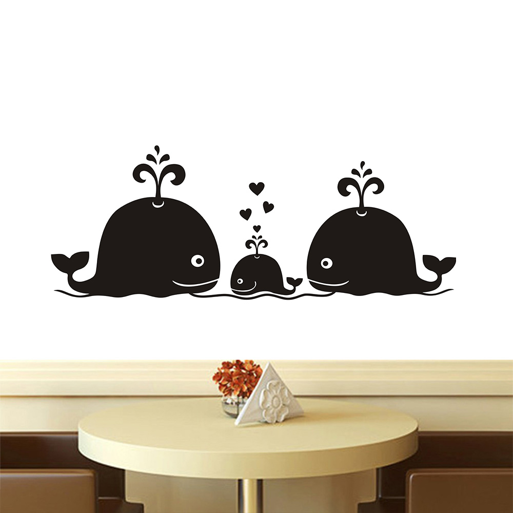 Baby Nursery Vintage Decor - Neue niedliche Wal-Herzen-Familien-Wandaufkleber, Baby-Kinderzimmer-Dekoration, Kinderzimmer-Wandaufkleber, Hipster,