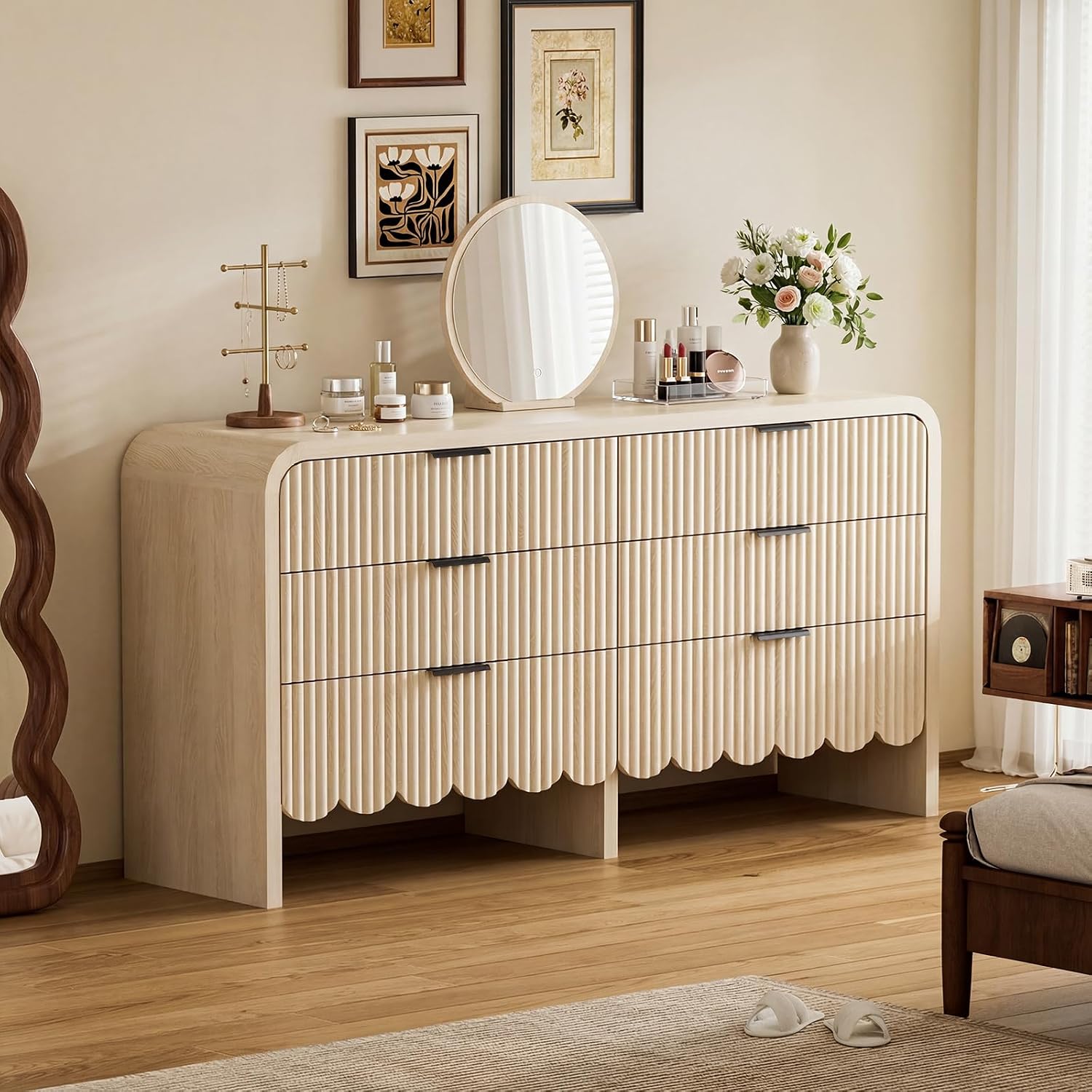 Baby Nursery Handles - Holzkommode mit 6 Schubladen, Aufbewahrungsschubladen für