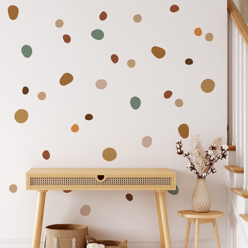 Baby Nursery Vintage Decor - Boho Kinderzimmer Polka Dot Kreative Wandaufkleber