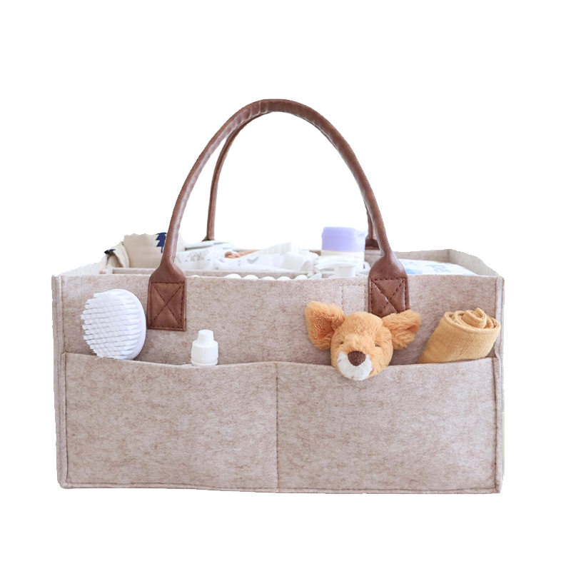 Baby Nursery Handles - Baby Filz-Aufbewahrungskorb für Kinderzimmer, Wickeltasche mit