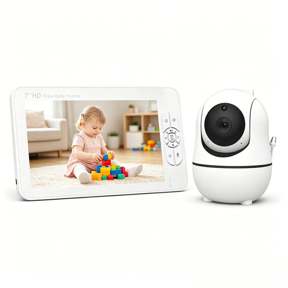 Baby Monitor Split Screen - 7 Zoll Split-Screen Babymonitor 1080P HD