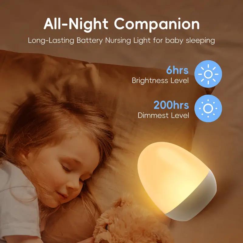 Baby Nursery Light - Touch-Nachtlicht für Babyzimmer, wiederaufladbar, tragbar, für