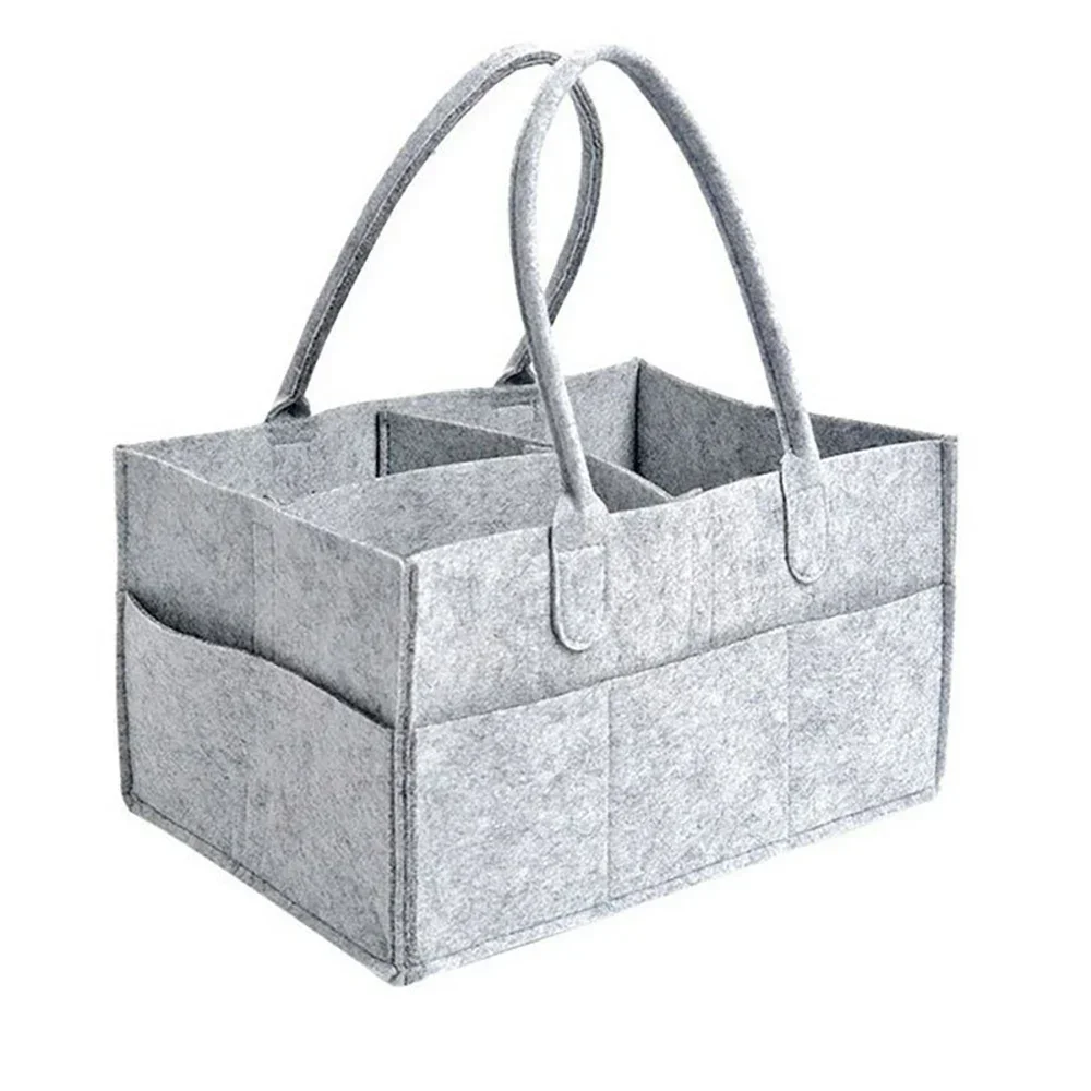 Baby Nursery Handles - Tragbare Mama-Tasche, modischer Windel-Organizer aus Filz,