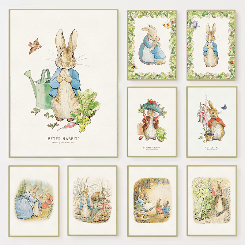 Baby Nursery Vintage Decor - 1 Stück rahmenloser dekorativer Kunstdruck, Vintage