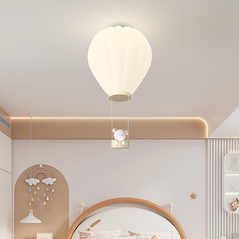 Baby Nursery Hot Air Balloon - Cremefarbene Kinderzimmer-Deckenleuchten Weiße Heißluftballon-Leuchte Kreative Babyzimmer
