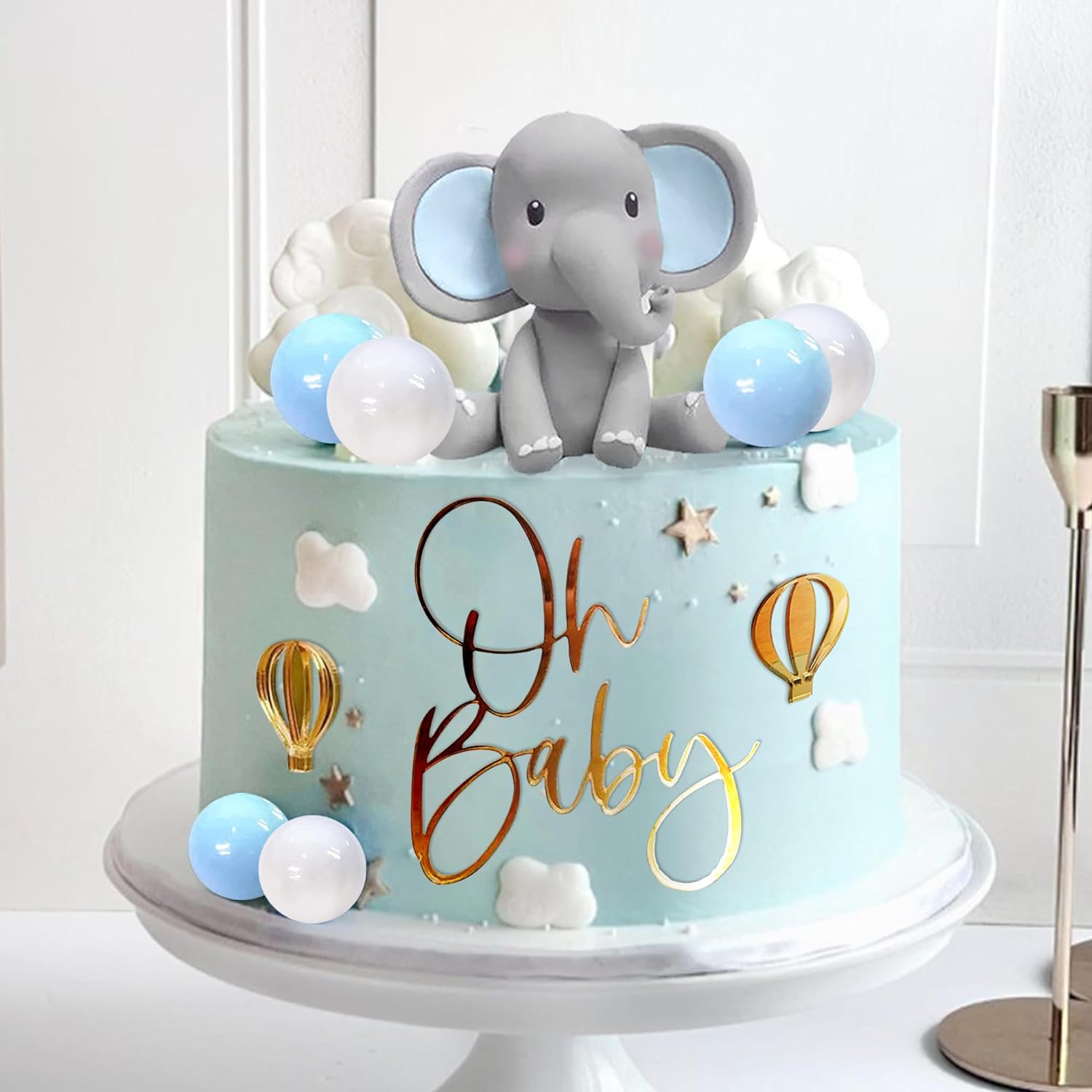 Elefanten-Kuchendekoration, Ba – Baby Nursery Hot Air Balloon Bewertung und Preis