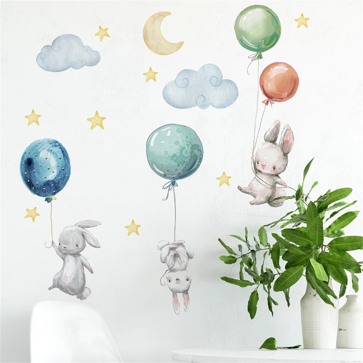 Cartoon Heißluftballon-Tiere B – Baby Nursery Hot Air Balloon Bewertung und Preis