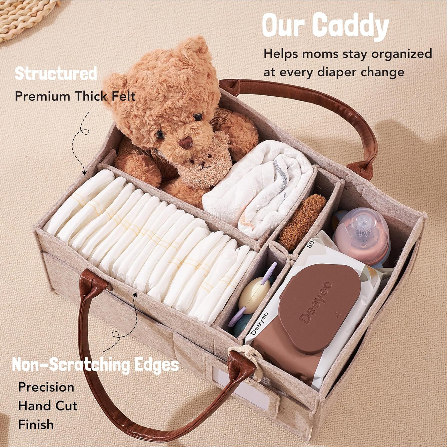Baby Filz-Aufbewahrungskorb fü – Baby Nursery Bags Bewertung und Preis
