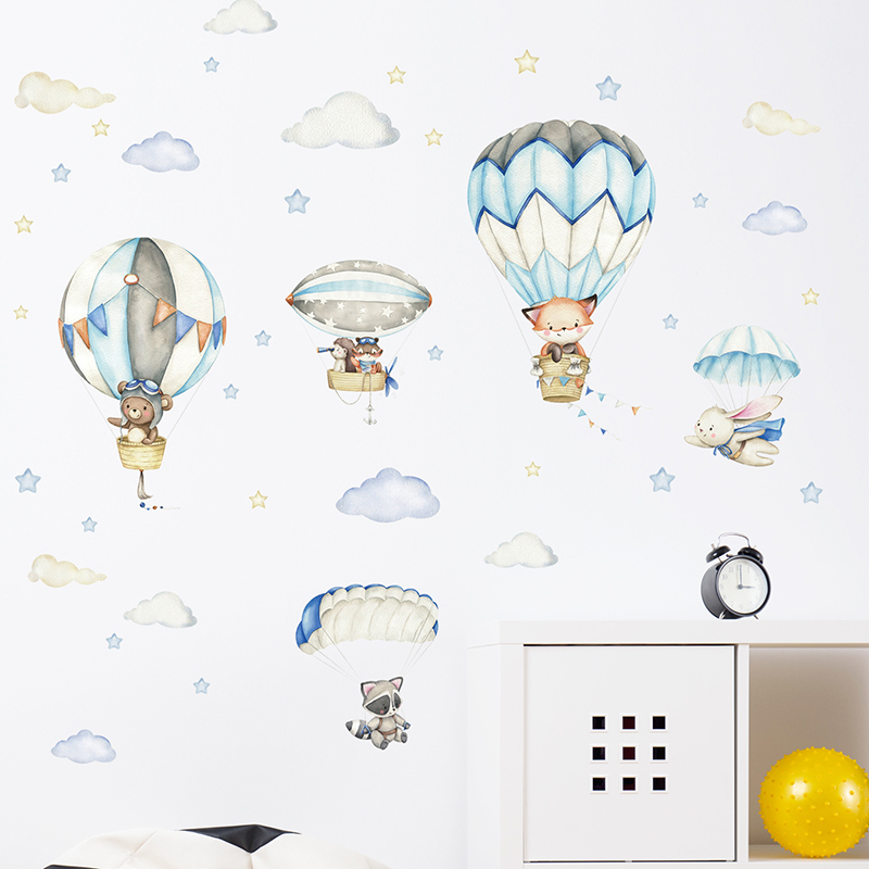 Cartoon Niedliche Tiere Heißlu – Baby Nursery Hot Air Balloon Bewertung und Preis