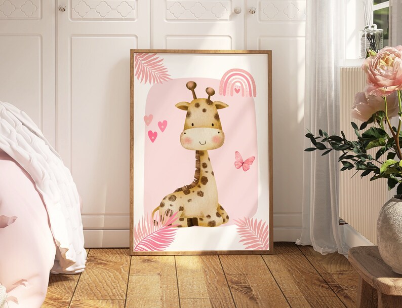 1/3 Stück rosa Elefant Giraffe – Baby Nursery Giraffe Bewertung und Preis