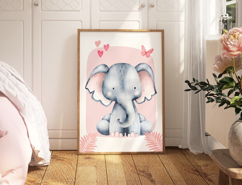 1/3 Stück rosa Elefant Giraffe – Baby Nursery Giraffe Bewertung und Preis