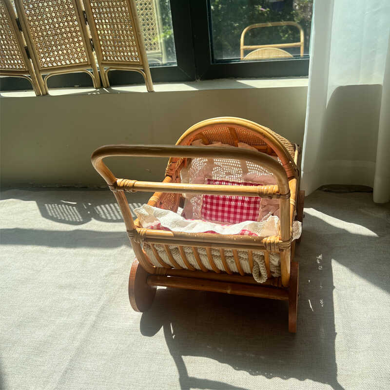 Gewebter Rattan-Kinderwagen, V – Baby Nursery Vintage Decor Bewertung und Preis