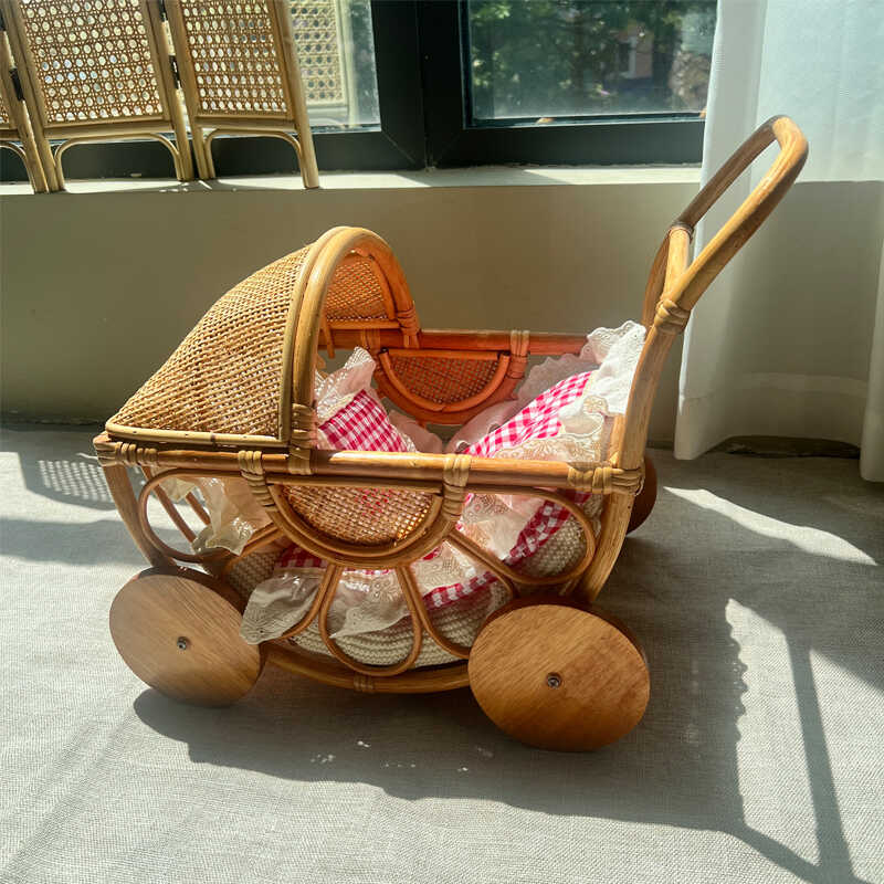 Gewebter Rattan-Kinderwagen, V – Baby Nursery Vintage Decor Bewertung und Preis