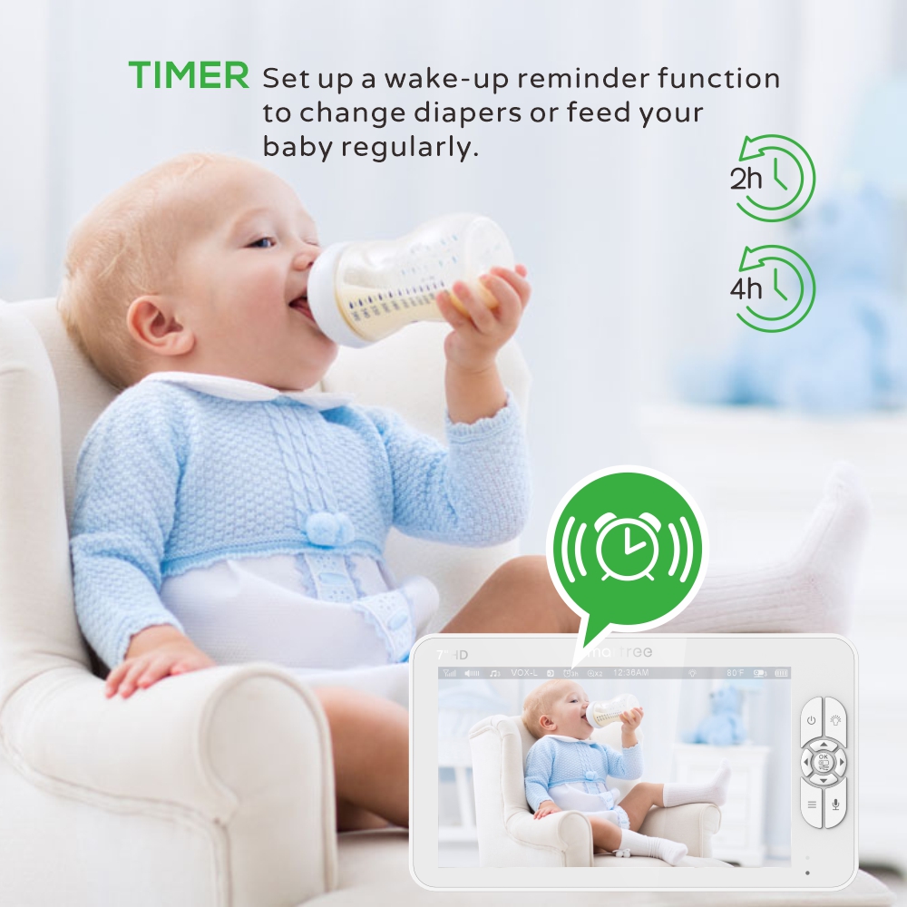 7,0-Zoll-HD-Video-Babyphone mi – Baby Monitor Split Screen Bewertung und Preis