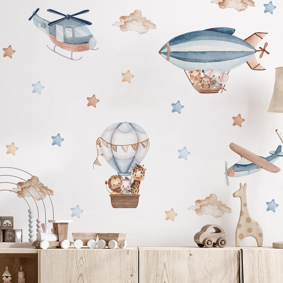 Aquarell Tiere Heißluftballon  – Baby Nursery Hot Air Balloon Bewertung und Preis
