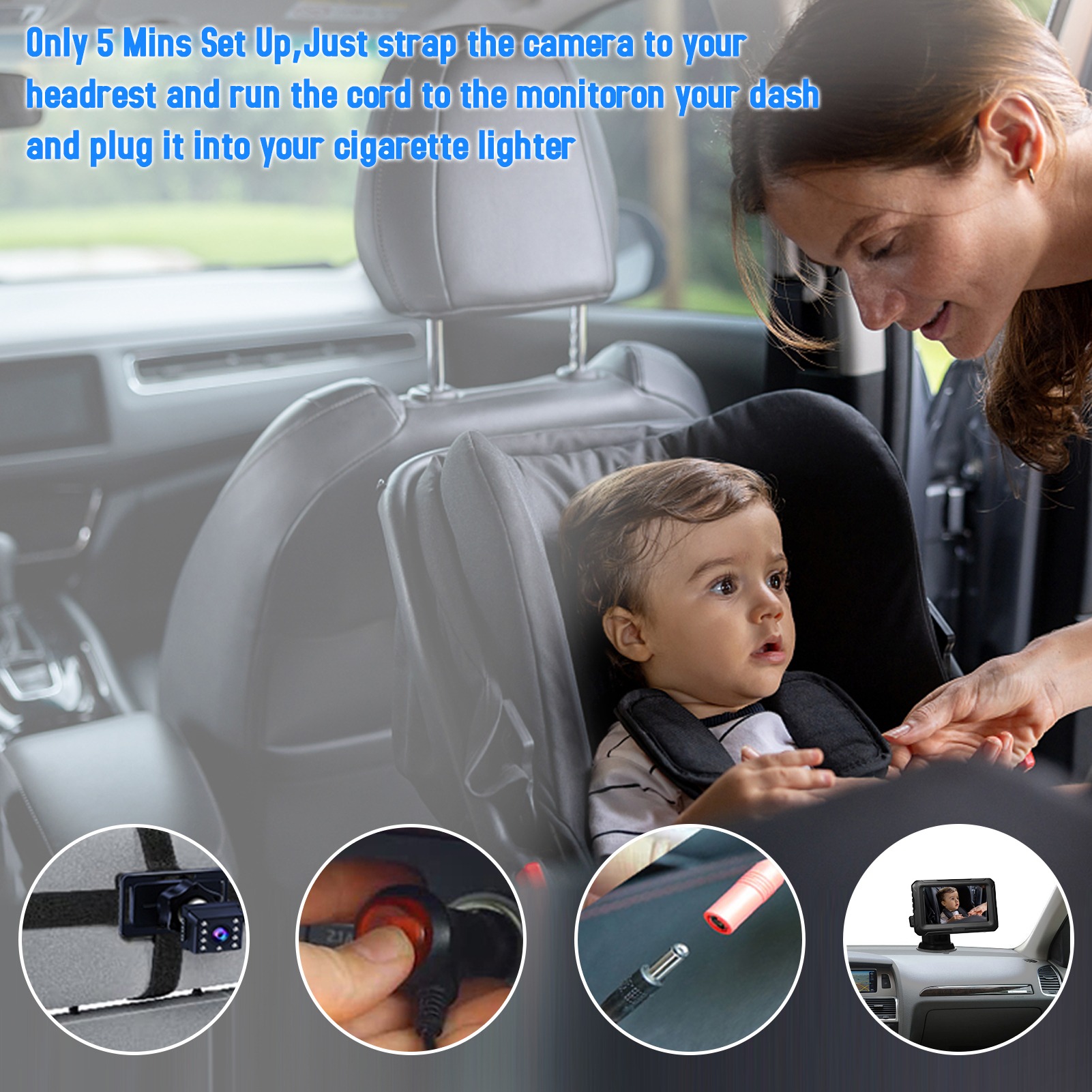 1080P Baby-Autospiegel mit 4,3 – Baby Nursery Camera Bewertung und Preis