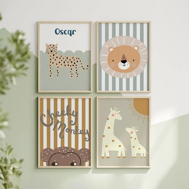 Cartoon Giraffe Leopard Löwe A – Baby Nursery Giraffe Bewertung und Preis