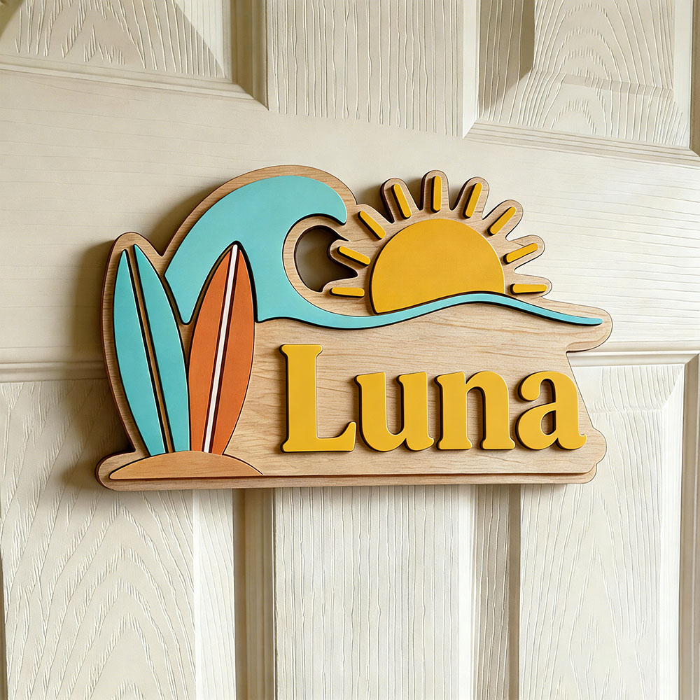 Personalisiertes Strandwellen- – Baby Nursery Kids Bewertung und Preis