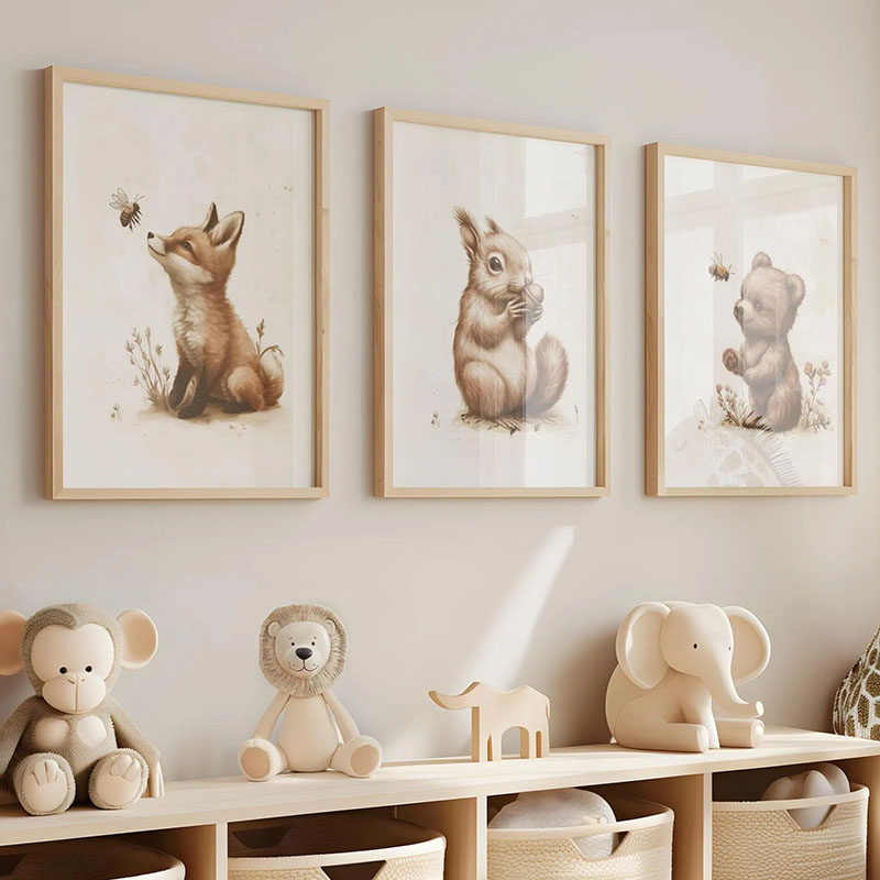 Bär, Hase, Fuchs, Hirsch, Eich – Baby Nursery Kids Bewertung und Preis