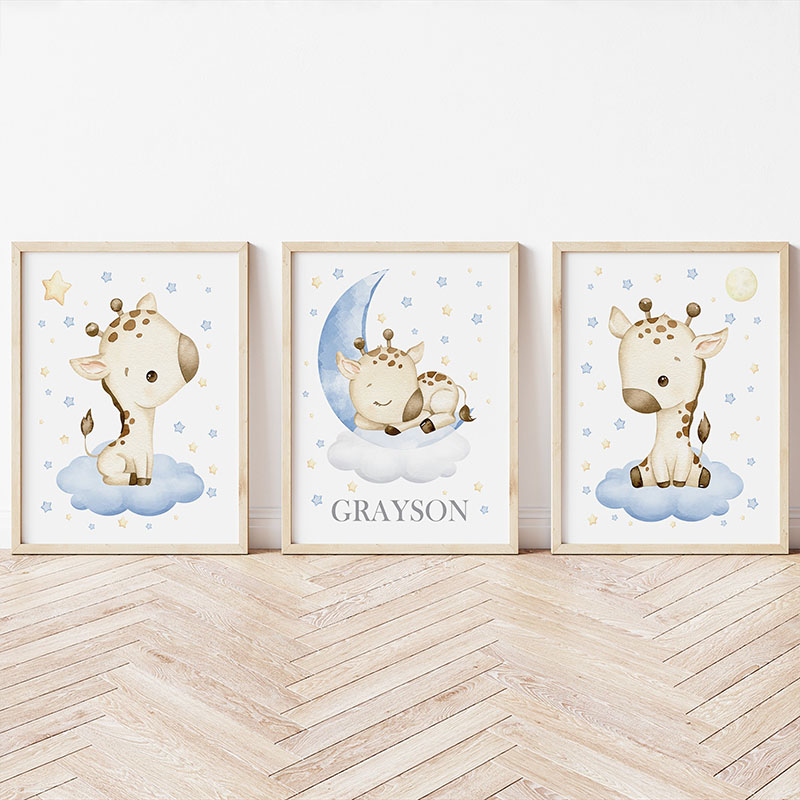 Niedliche Giraffen-Mond-Wolken – Baby Nursery Giraffe Bewertung und Preis