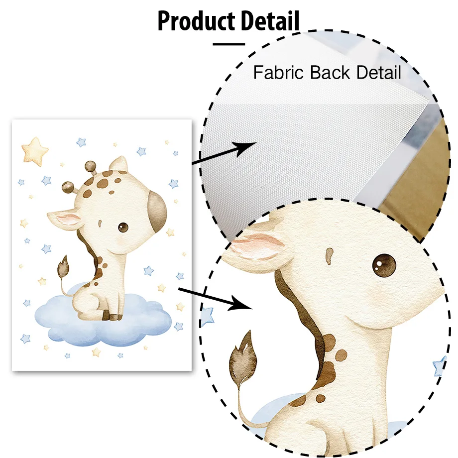 Niedliche Giraffen-Mond-Wolken – Baby Nursery Giraffe Bewertung und Preis