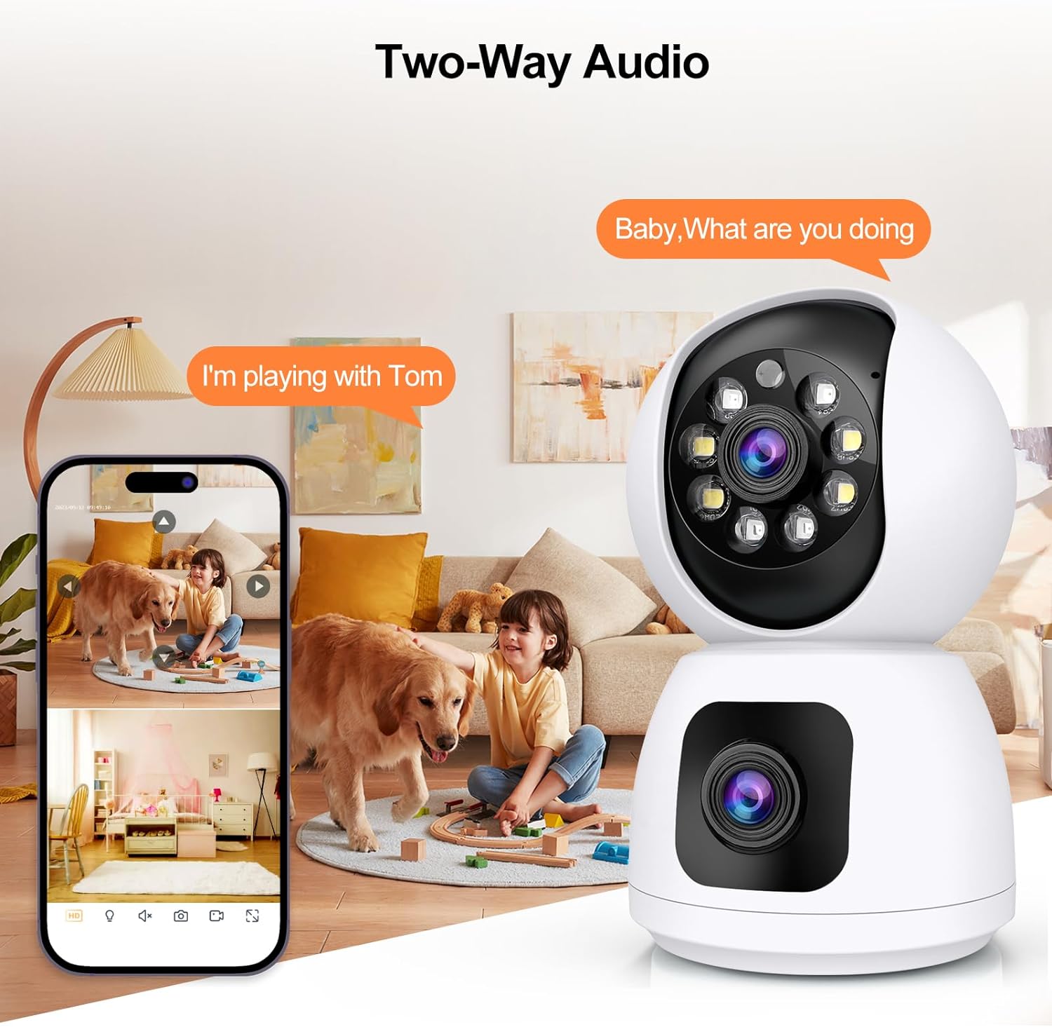 8MP WLAN IP-Kamera mit Doppell – Baby Monitor Split Screen Bewertung und Preis