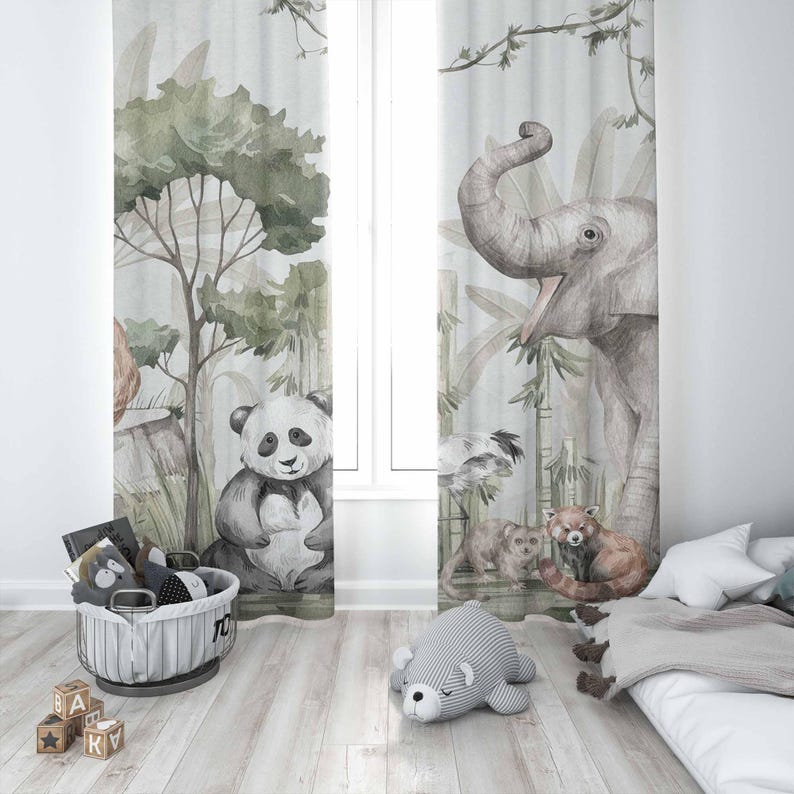 Safari Tiere Vorhänge Kinder S – Baby Nursery Youtube Bewertung und Preis